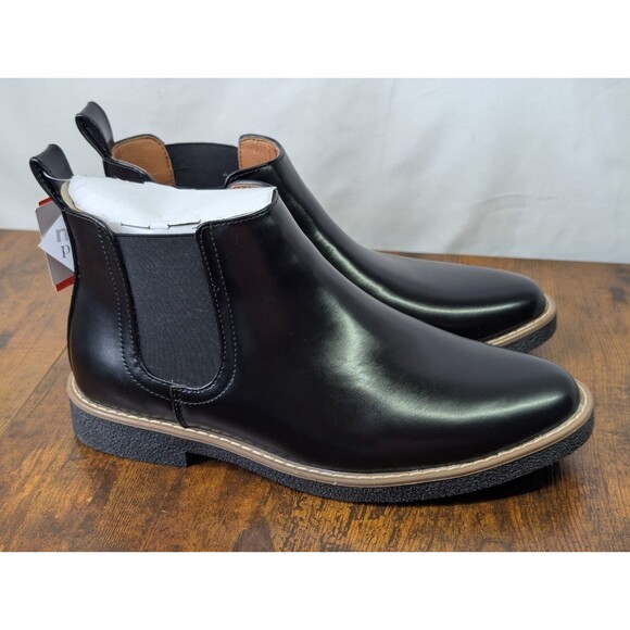 Men\'s Ankle Boots 8W Deer Stags Black/Black Vega Slip on Faux Casual/Dress NIB main image 9